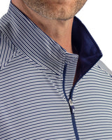 Cutter & Buck Men's Forge Recycled Double Stripe Four-Way Stretch Quarter Zip Pullover-8