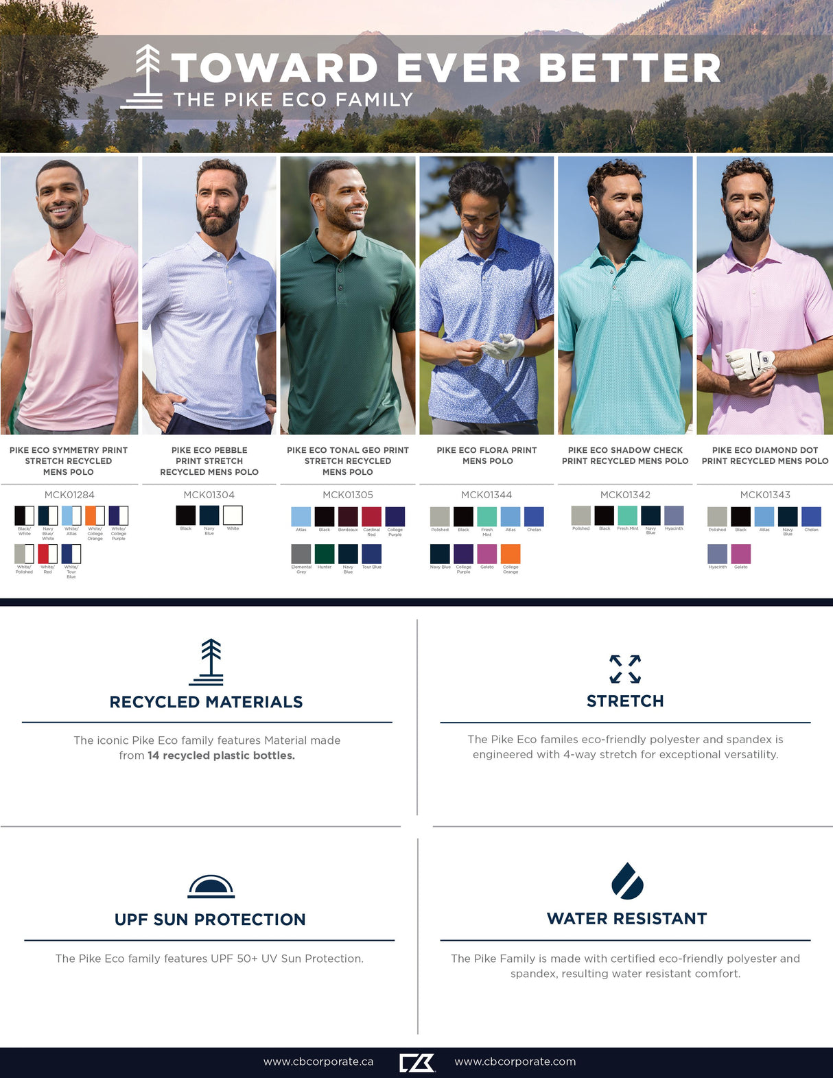Cutter & Buck Men's Pike Recycled Pebble Print Polo-6