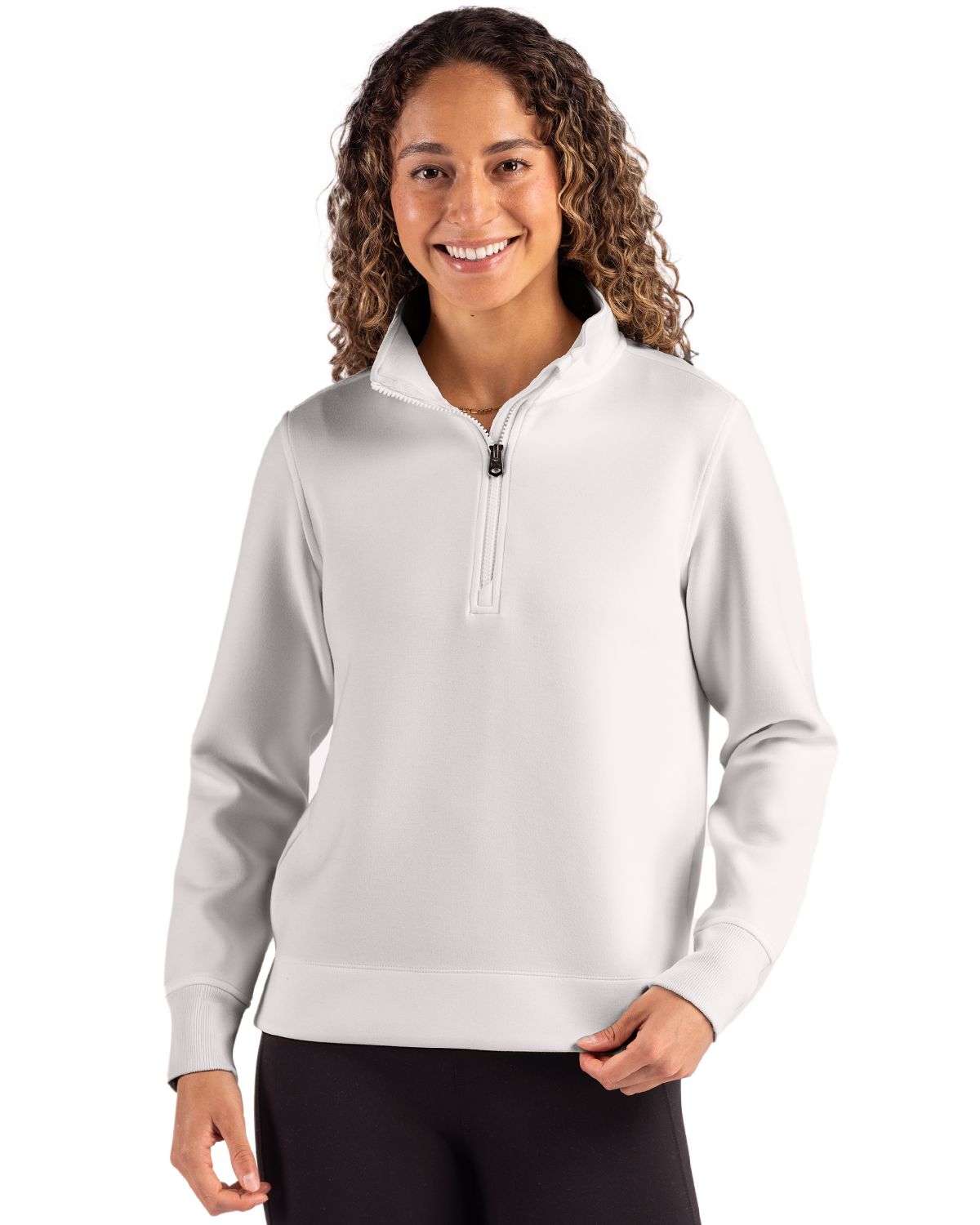 Cutter & Buck Women's Roam Recycled Buttery-Soft Knit Quarter Zip Pullover-2