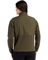 Cutter & Buck Women's Hunts Point Recycled Fleece Hybrid Full Zip Jacket-5