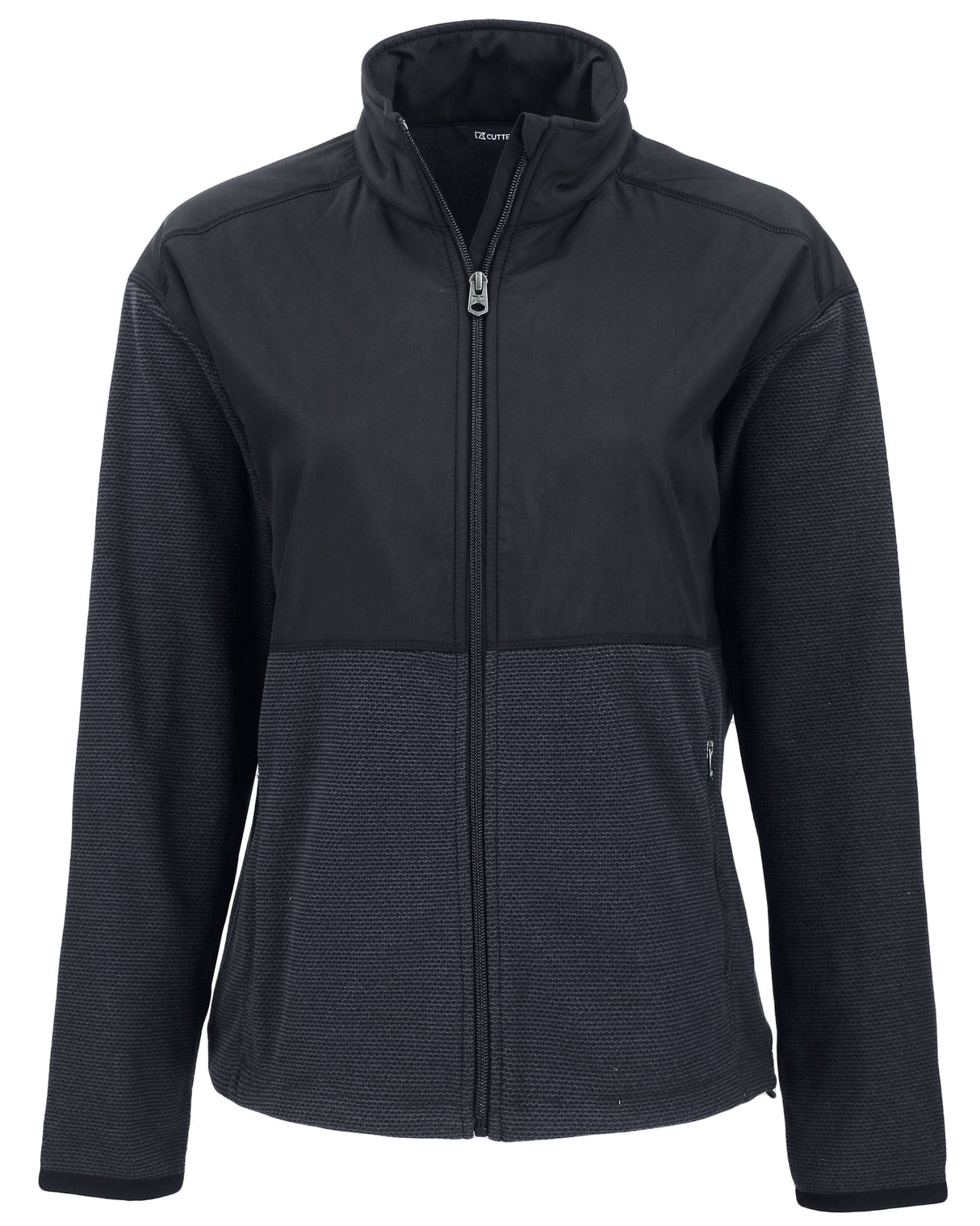 Cutter & Buck Women's Hunts Point Recycled Fleece Hybrid Full Zip Jacket-6