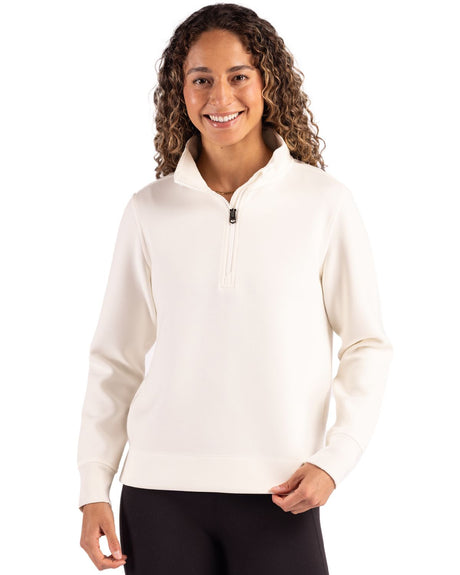 Cutter & Buck Women's Roam Recycled Buttery-Soft Knit Quarter Zip Pullover-1