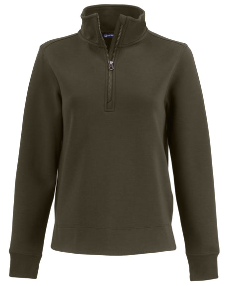 Cutter & Buck Women's Roam Recycled Buttery-Soft Knit Quarter Zip Pullover-1