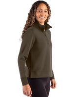 Cutter & Buck Women's Roam Recycled Buttery-Soft Knit Quarter Zip Pullover-10