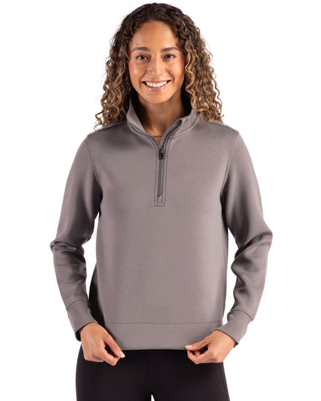 Cutter & Buck Women's Roam Recycled Buttery-Soft Knit Quarter Zip Pullover-1