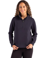 Cutter & Buck Women's Roam Recycled Buttery-Soft Knit Quarter Zip Pullover-6