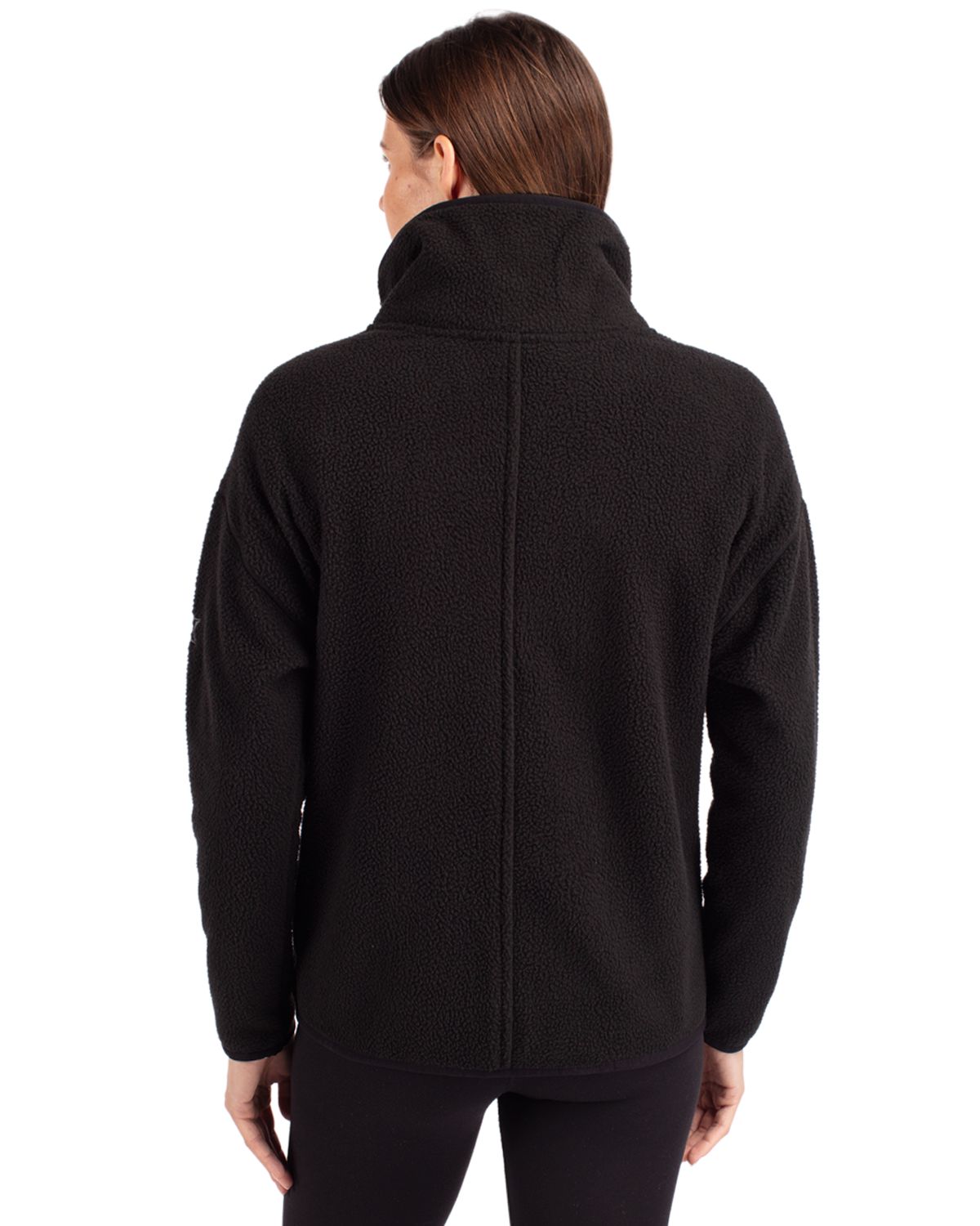 Cutter & Buck Women's Cascade Epic Comfort Recycled Sherpa Fleece Pullover Jacket-2