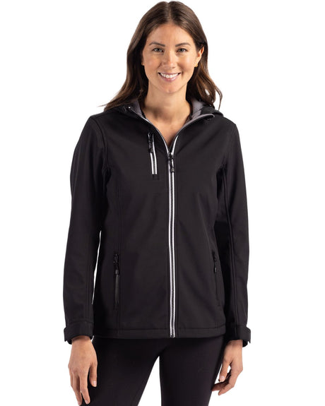 Clique Women's Telemark Recycled Stretch Softshell Full Zip Hooded Jacket-1