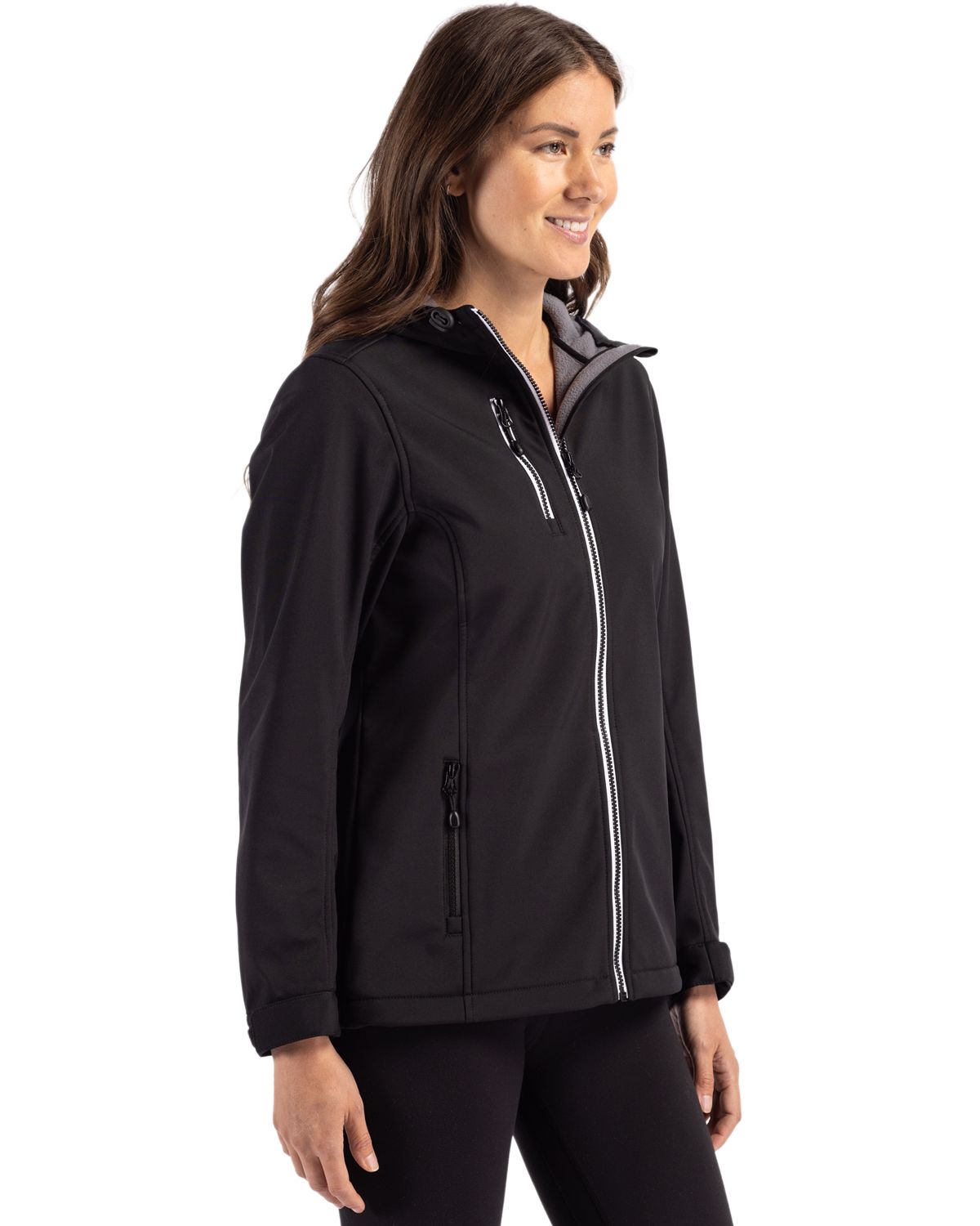 Clique Women's Telemark Recycled Stretch Softshell Full Zip Hooded Jacket-3