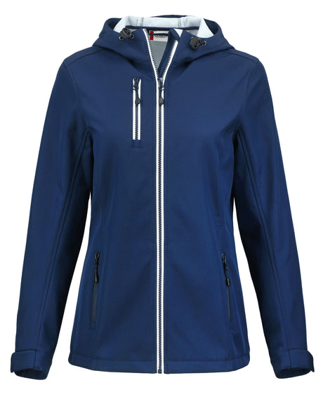 Clique Women's Telemark Recycled Stretch Softshell Full Zip Hooded Jacket-1