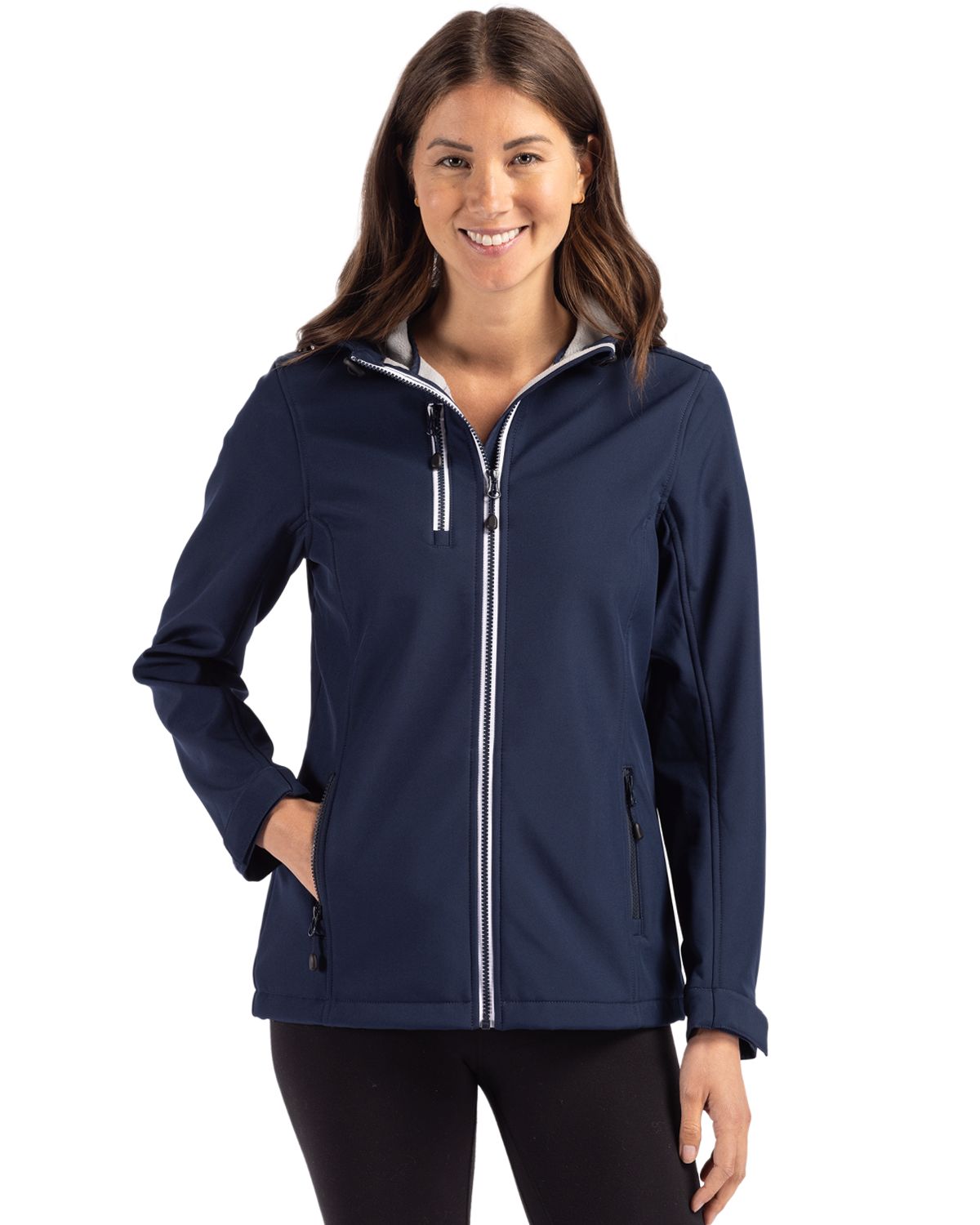 Clique Women's Telemark Recycled Stretch Softshell Full Zip Hooded Jacket-4