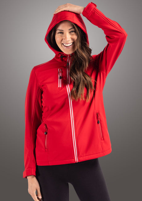 Clique Women's Telemark Recycled Stretch Softshell Full Zip Hooded Jacket-1