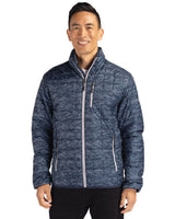Cutter & Buck Men's Rainier Recycled Insulated Printed Puffer Full Zip Jacket-6