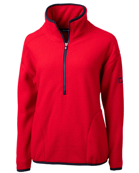 Cutter & Buck Women's Cascade Epic Comfort Recycled Sherpa Fleece Pullover Jacket-1