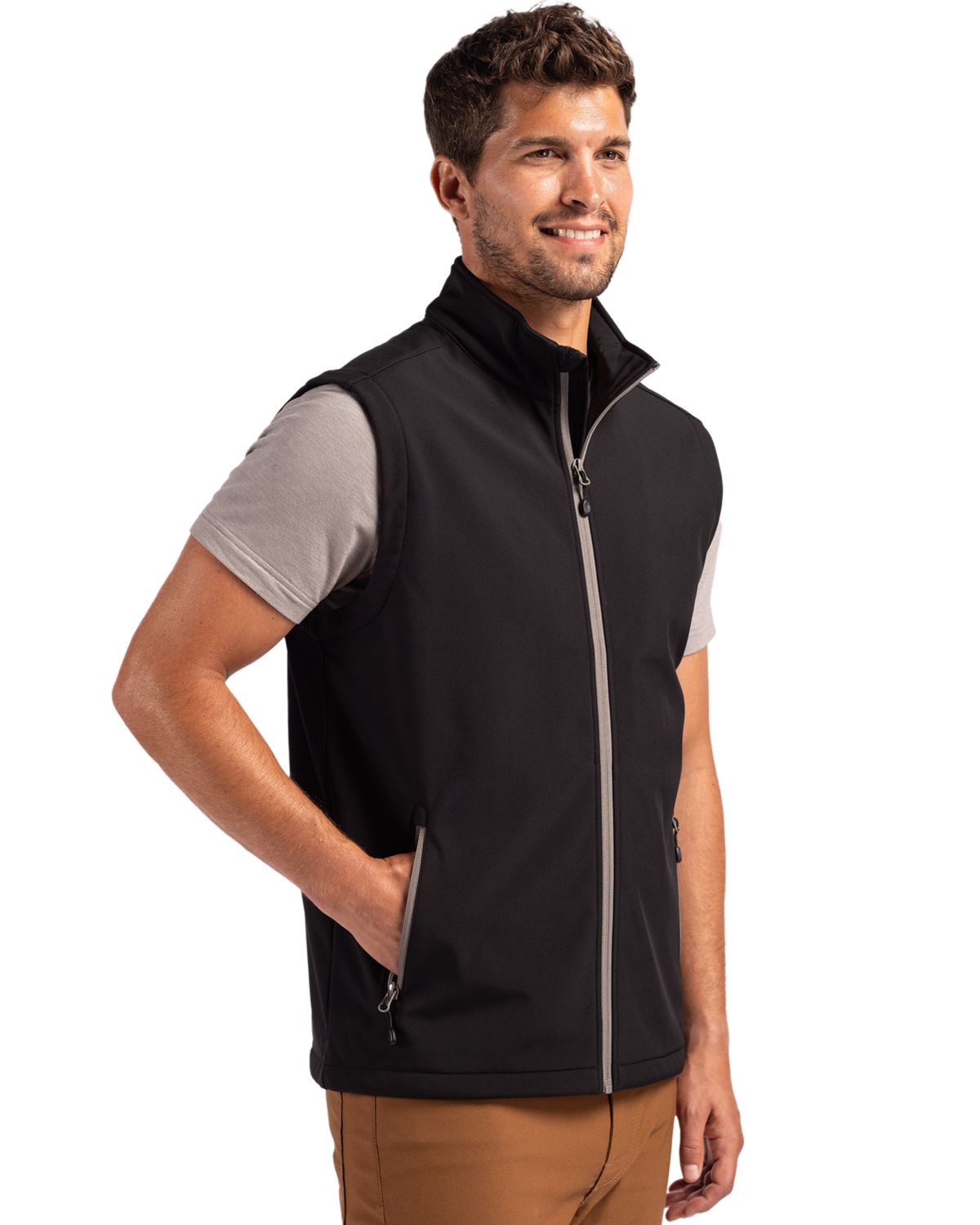 Clique Men's Tempo Recycled Stretch Softshell Full Zip Vest-6