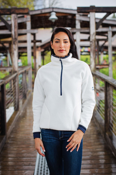 Cutter & Buck Women's Cascade Epic Comfort Recycled Sherpa Fleece Pullover Jacket-1
