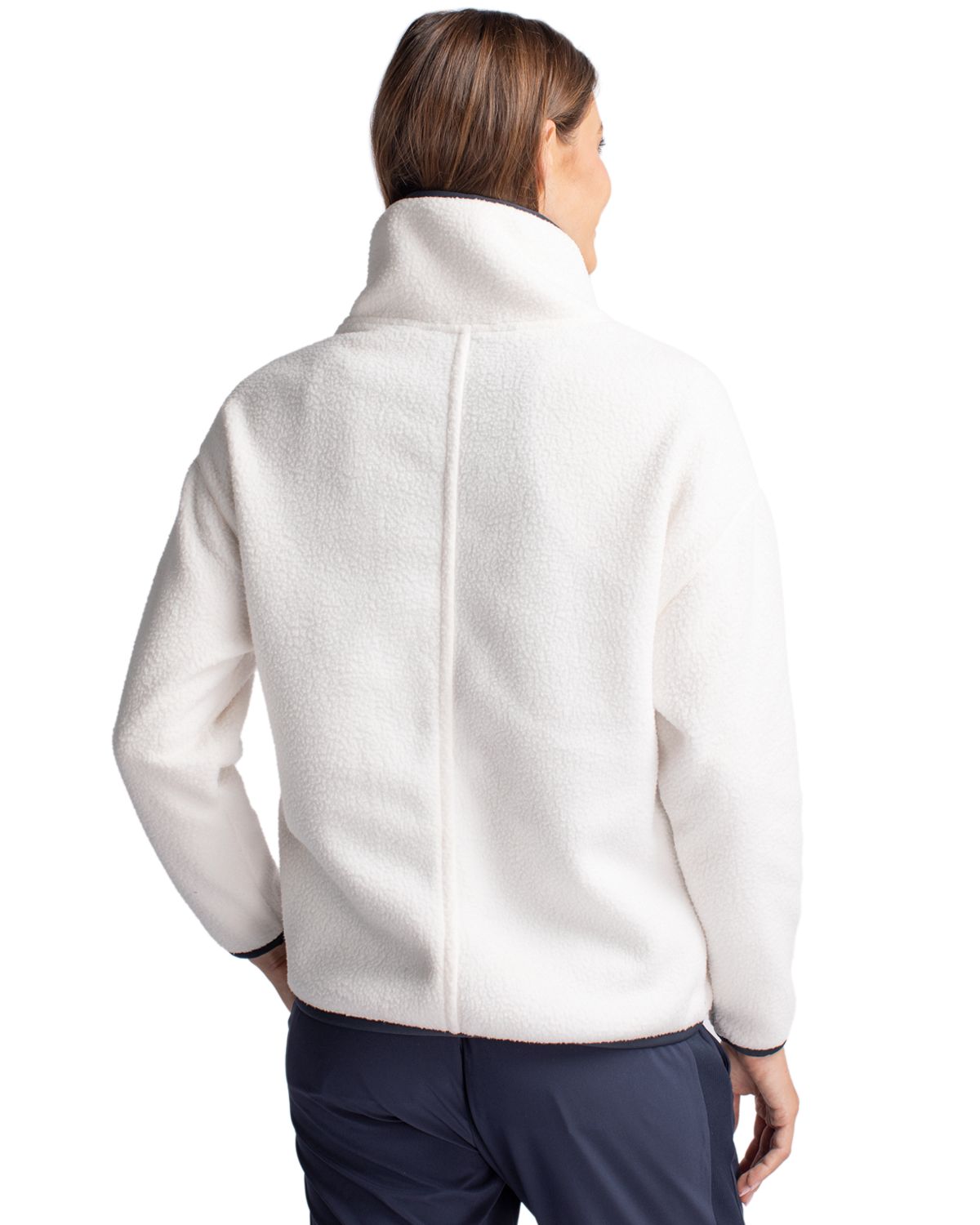 Cutter & Buck Women's Cascade Epic Comfort Recycled Sherpa Fleece Pullover Jacket-8