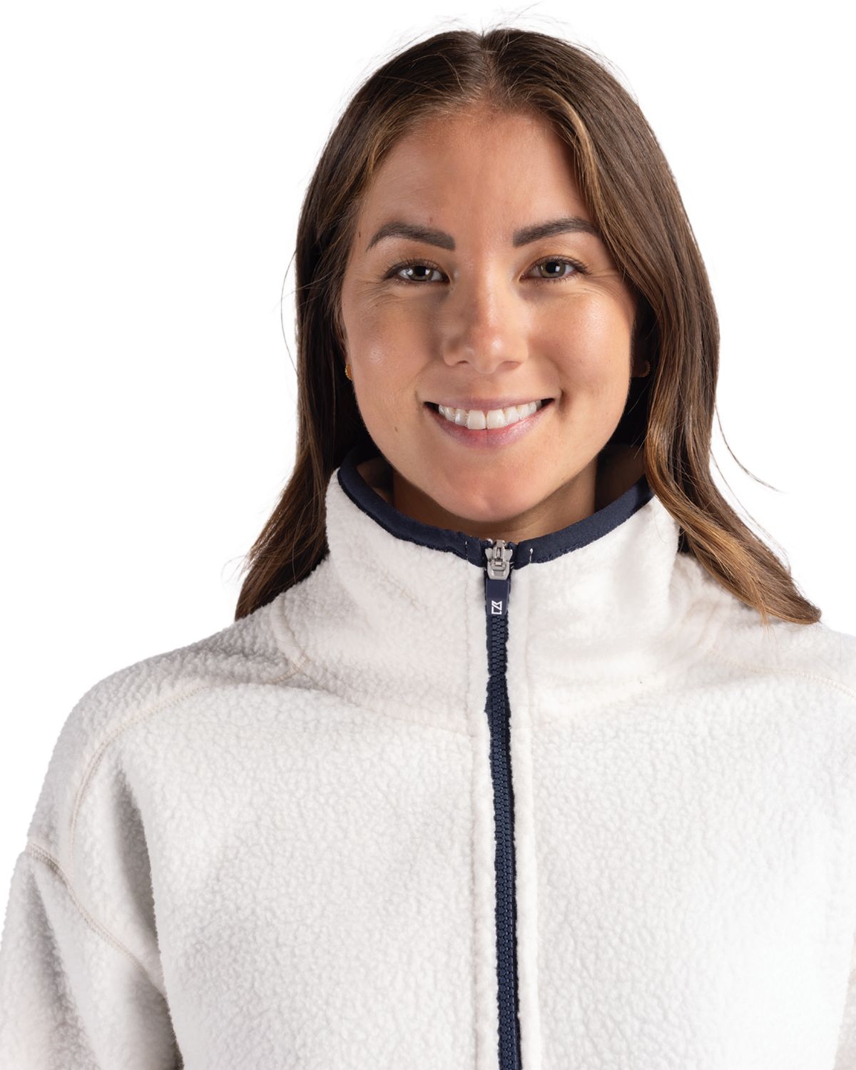 Cutter & Buck Women's Cascade Epic Comfort Recycled Sherpa Fleece Pullover Jacket-12