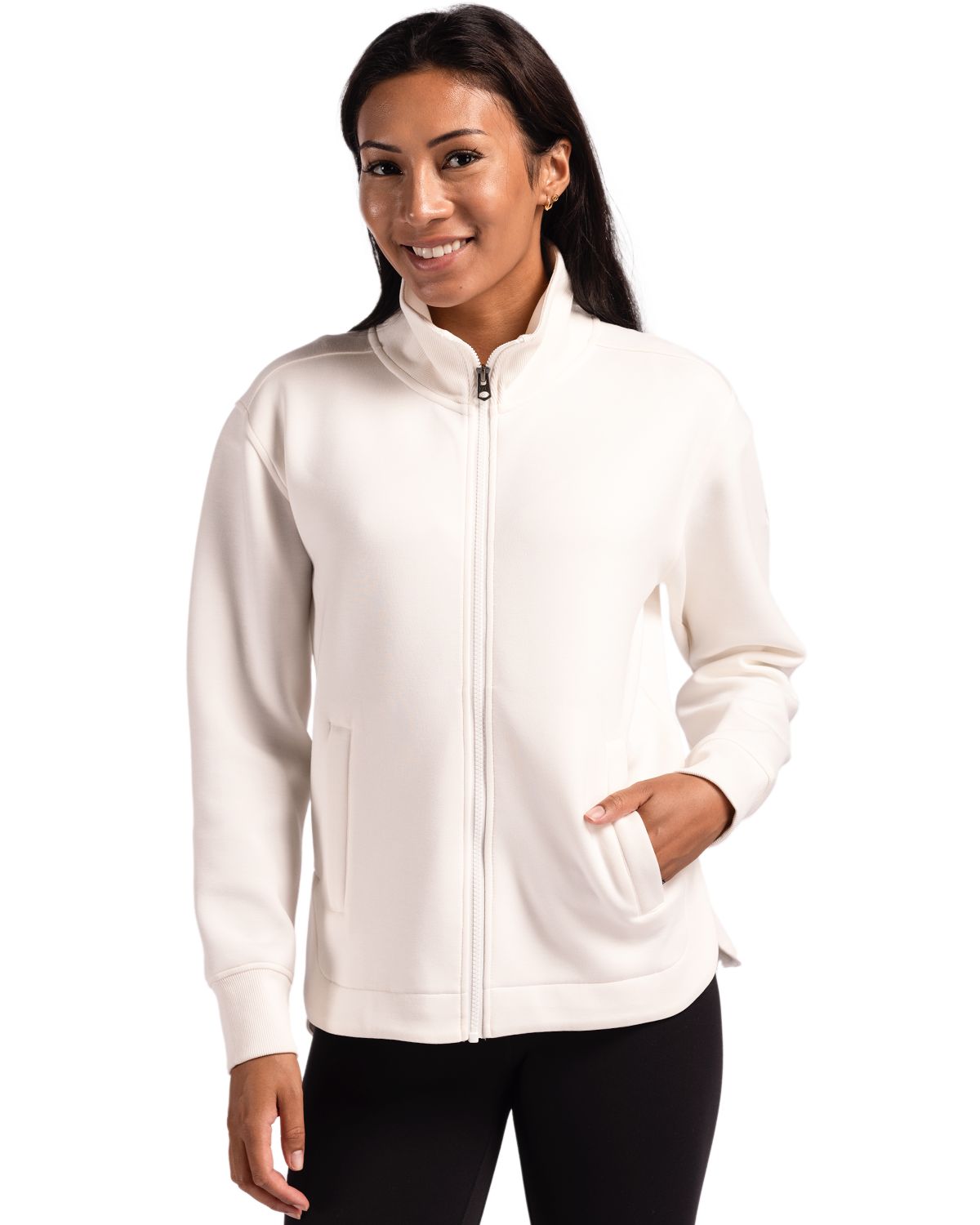 Cutter & Buck Women's Roam Recycled Buttery-Soft Knit Full Zip Jacket-5