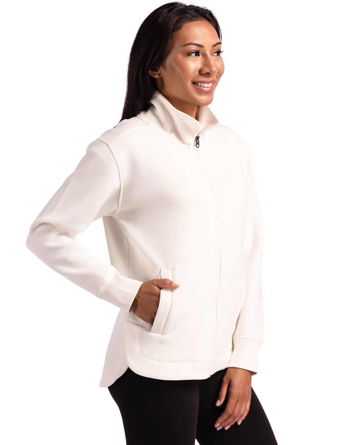 Cutter & Buck Women's Roam Recycled Buttery-Soft Knit Full Zip Jacket-7