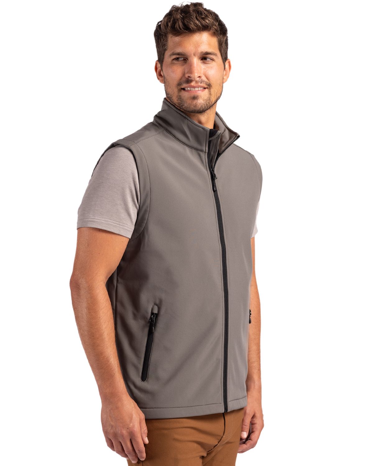 Clique Men's Tempo Recycled Stretch Softshell Full Zip Vest-3
