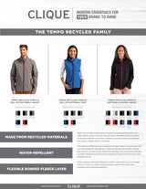 Clique Men's Tempo Recycled Stretch Softshell Full Zip Vest-6