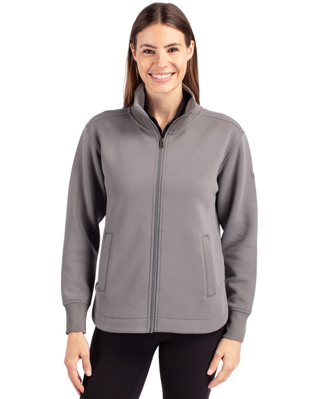 Cutter & Buck Women's Roam Recycled Buttery-Soft Knit Full Zip Jacket-1