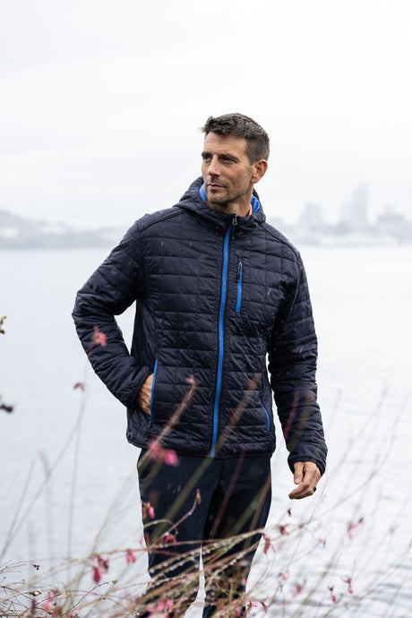 Cutter & Buck Men's Rainier Recycled Insulated Puffer Full Zip Hooded Jacket Jacket-1