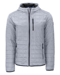 Cutter & Buck Men's Rainier Recycled Insulated Puffer Full Zip Hooded Jacket Jacket-1