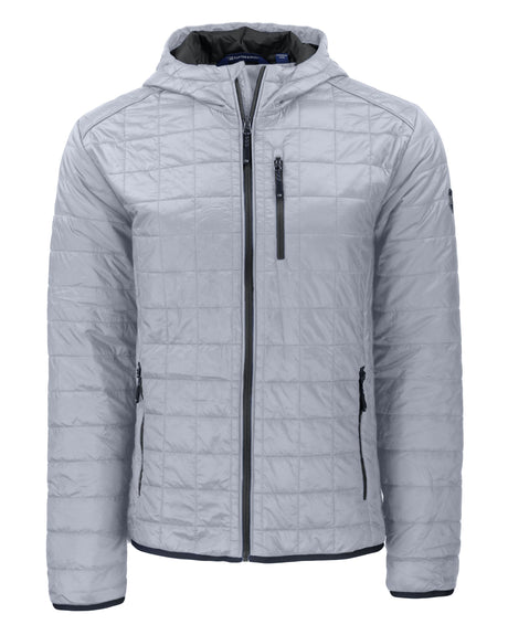 Cutter & Buck Men's Rainier Recycled Insulated Puffer Full Zip Hooded Jacket Jacket-1