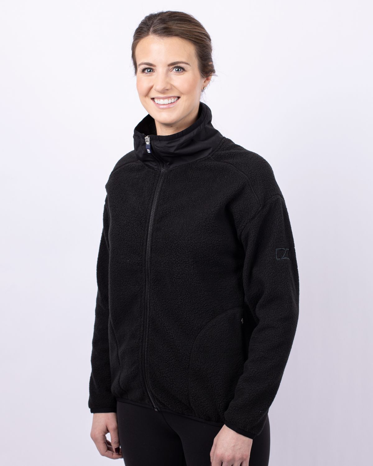 Cutter & Buck Women's Cascade Epic Comfort Recycled Sherpa Fleece Full Zip Jacket-2