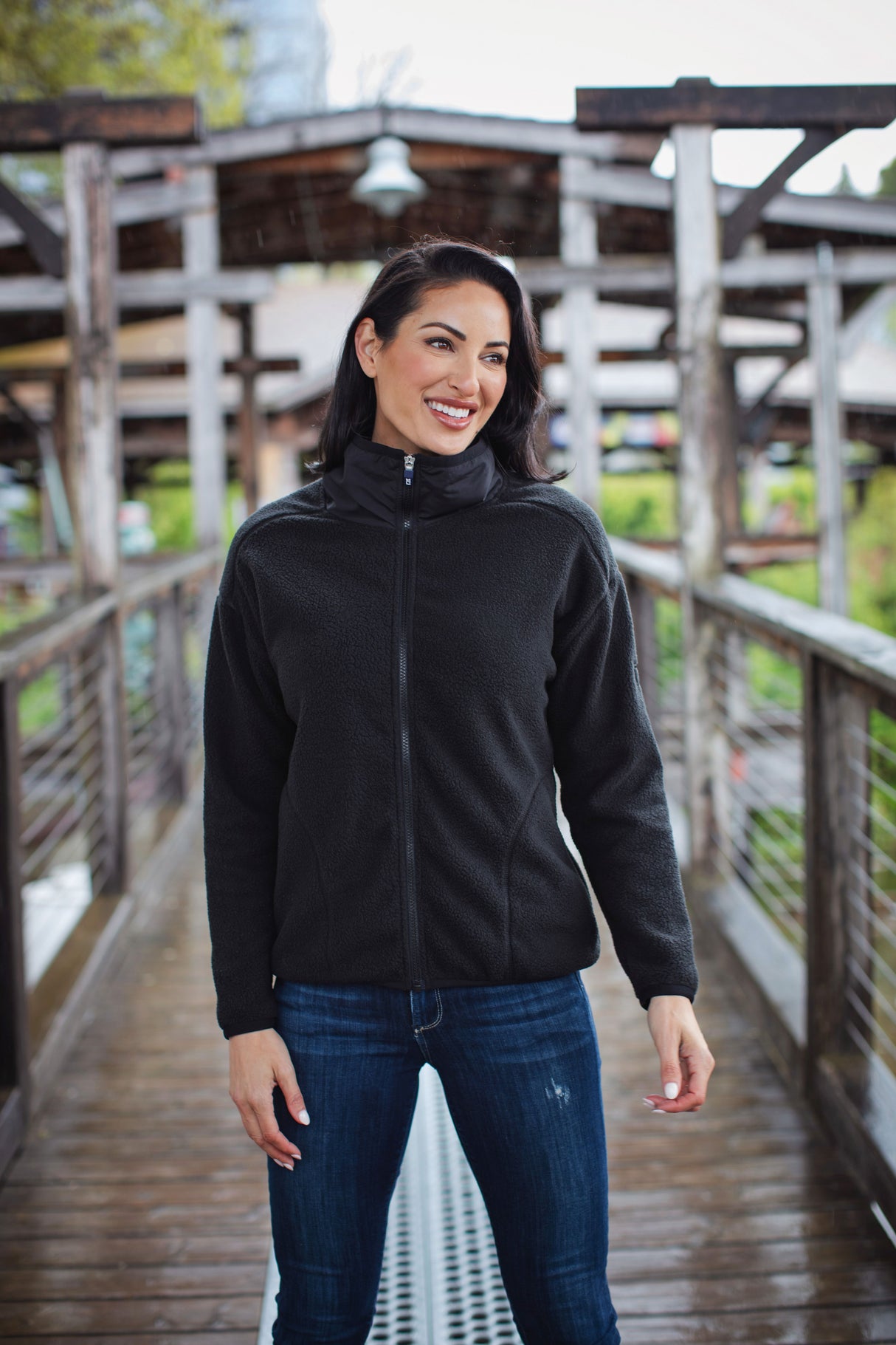 Cutter & Buck Women's Cascade Epic Comfort Recycled Sherpa Fleece Full Zip Jacket-3