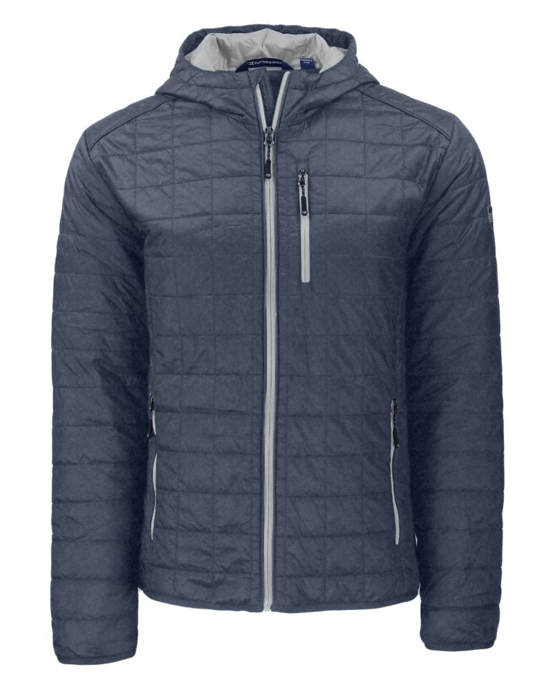 Cutter & Buck Men's Rainier Recycled Insulated Puffer Full Zip Hooded Jacket Jacket-2
