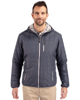 Cutter & Buck Men's Rainier Recycled Insulated Puffer Full Zip Hooded Jacket Jacket-4