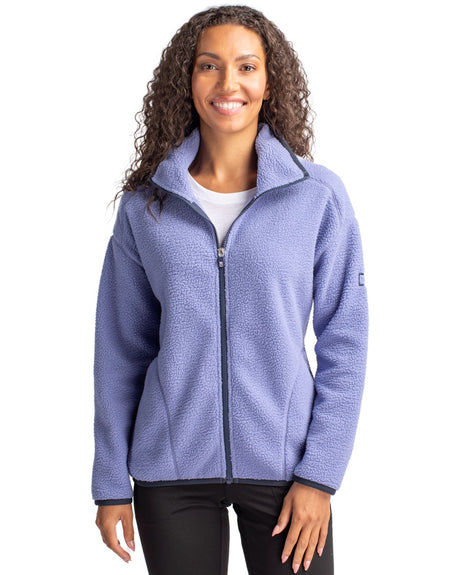 Cutter & Buck Women's Cascade Epic Comfort Recycled Sherpa Fleece Full Zip Jacket-1