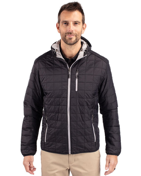 Cutter & Buck Men's Rainier Recycled Insulated Puffer Full Zip Hooded Jacket Jacket-1