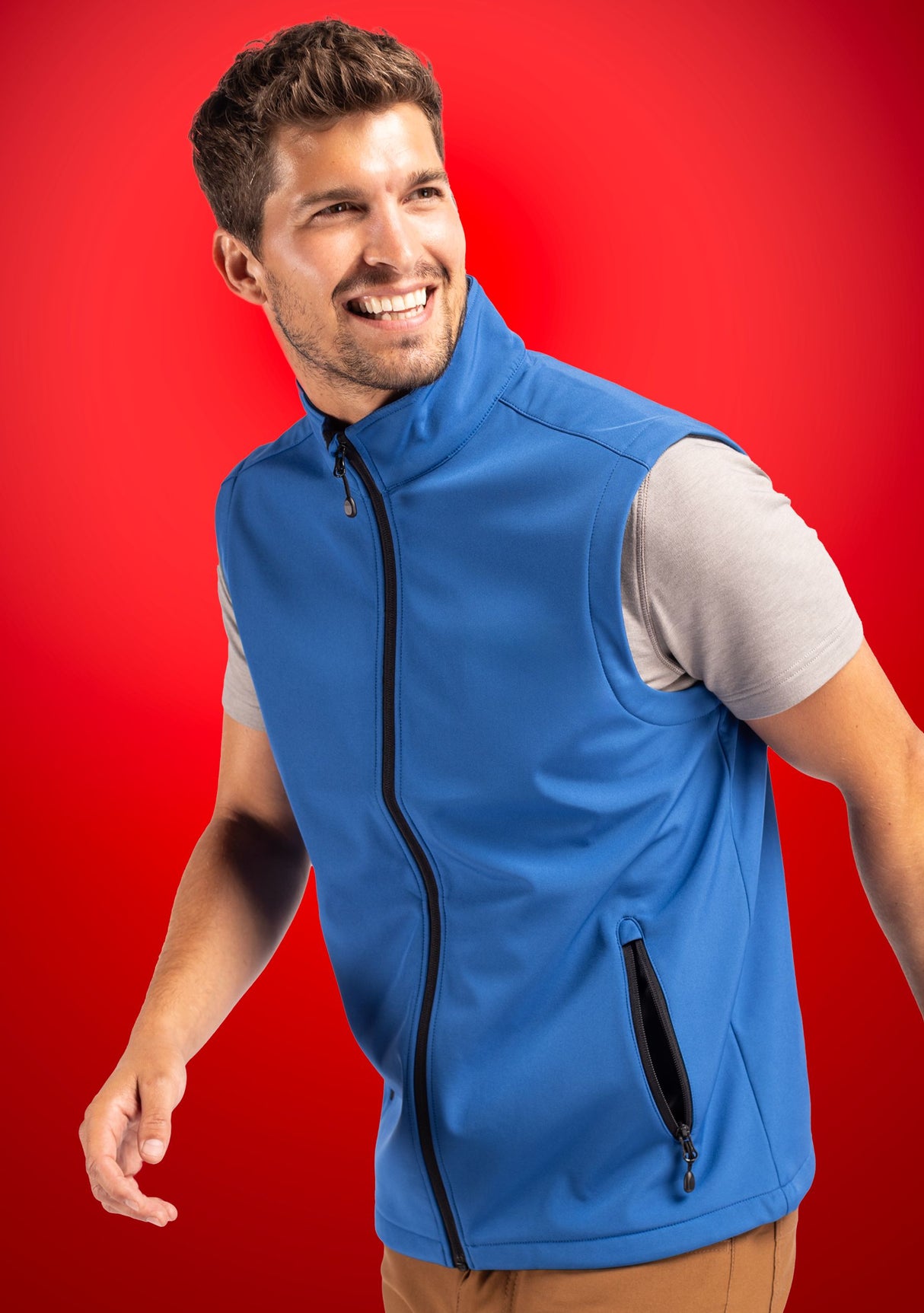 Clique Men's Tempo Recycled Stretch Softshell Full Zip Vest-6