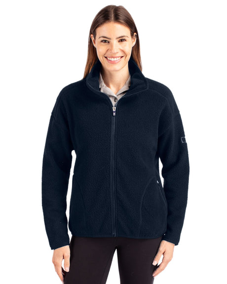 Cutter & Buck Women's Cascade Epic Comfort Recycled Sherpa Fleece Full Zip Jacket-1