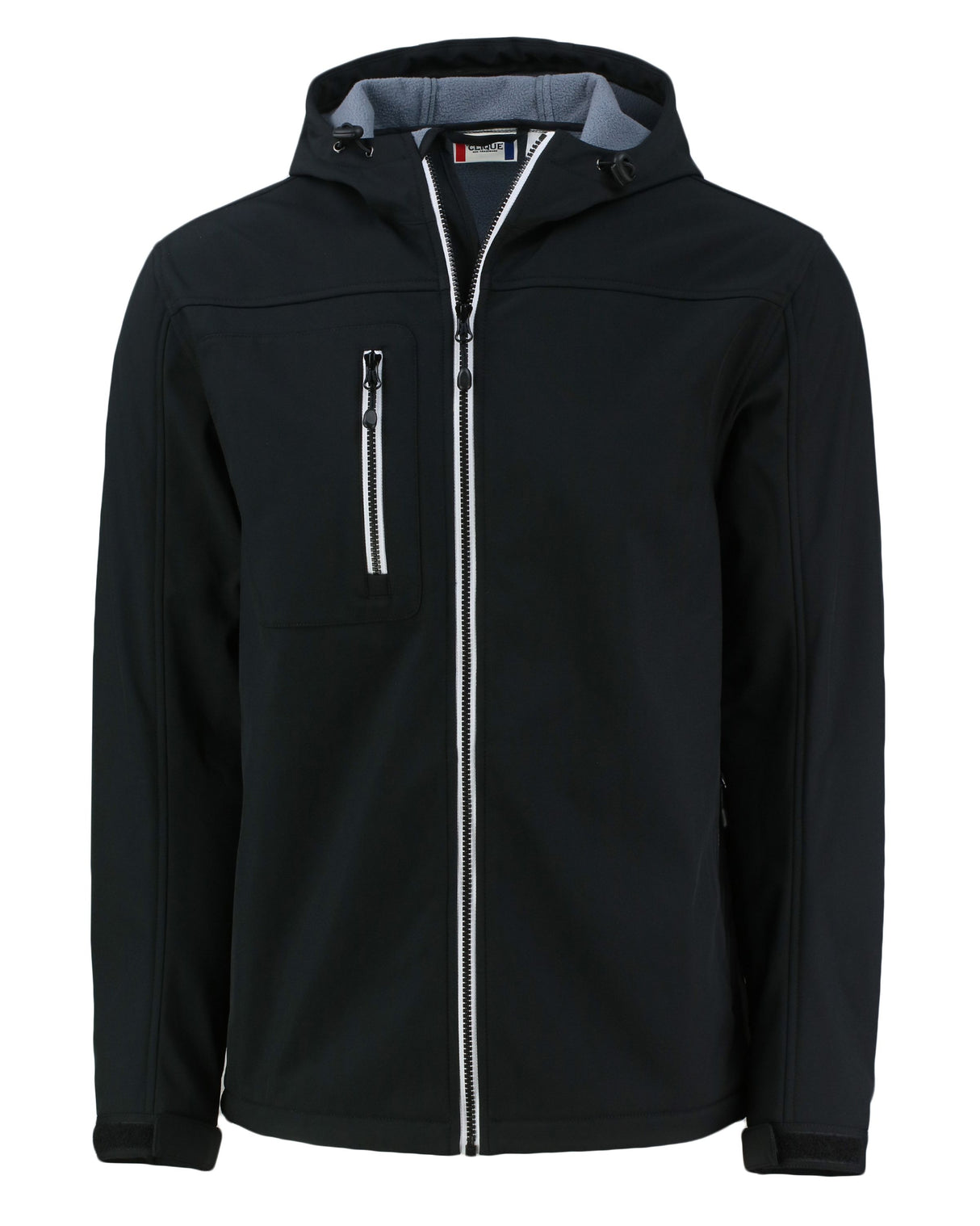 Clique Men's Telemark Recycled Stretch Softshell Full Zip Hooded Jacket-1