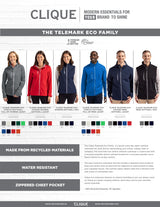 Clique Men's Telemark Recycled Stretch Softshell Full Zip Hooded Jacket-4