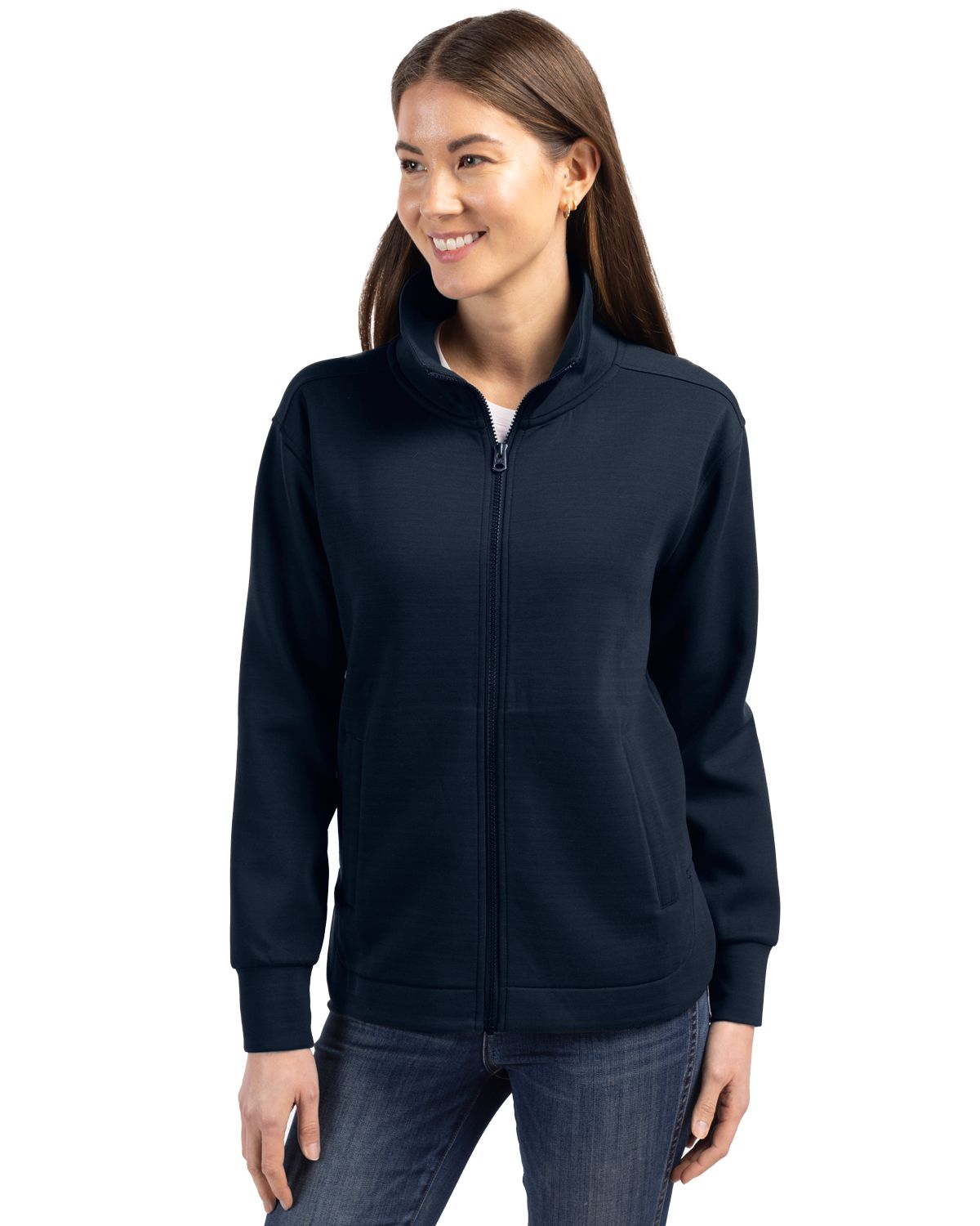 Cutter & Buck Women's Roam Recycled Buttery-Soft Knit Full Zip Jacket-4