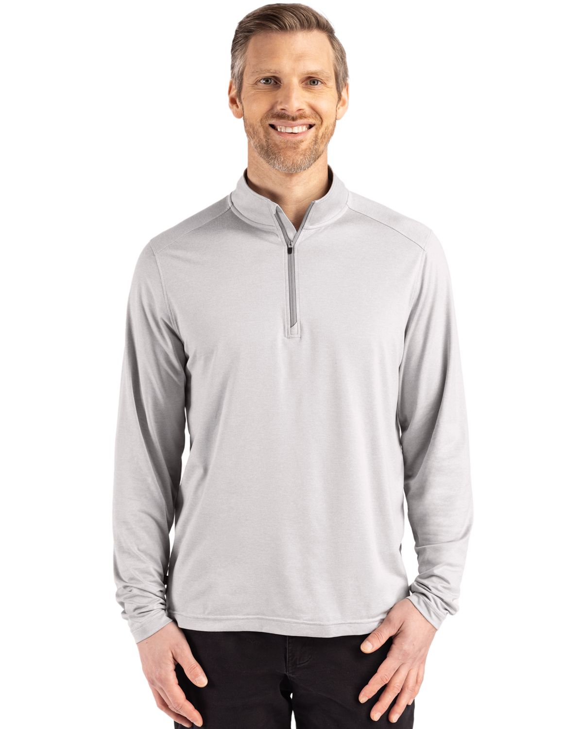 Cutter & Buck Men's Coastline Recycled Double Peached Quarter Zip Pullover-3