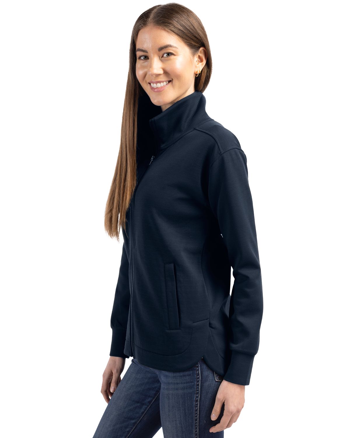 Cutter & Buck Women's Roam Recycled Buttery-Soft Knit Full Zip Jacket-6