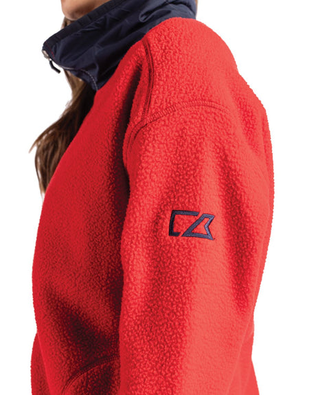 Cutter & Buck Women's Cascade Epic Comfort Recycled Sherpa Fleece Full Zip Jacket-1
