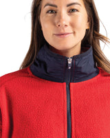 Cutter & Buck Women's Cascade Epic Comfort Recycled Sherpa Fleece Full Zip Jacket-2