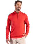 Cutter & Buck Men's Coastline Recycled Double Peached Quarter Zip Pullover-1