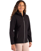 Clique Women's Tempo Recycled Stretch Softshell Full Zip Hooded Jacket-3