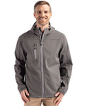 Clique Men's Telemark Recycled Stretch Softshell Full Zip Hooded Jacket-1