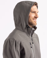 Clique Men's Telemark Recycled Stretch Softshell Full Zip Hooded Jacket-4