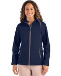 Clique Women's Tempo Recycled Stretch Softshell Full Zip Hooded Jacket-1